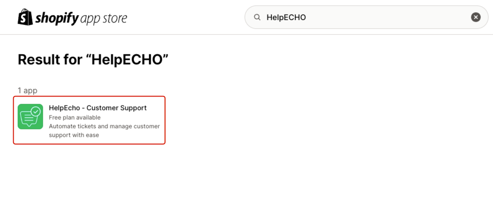Open the App Listing