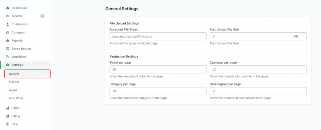 General Settings