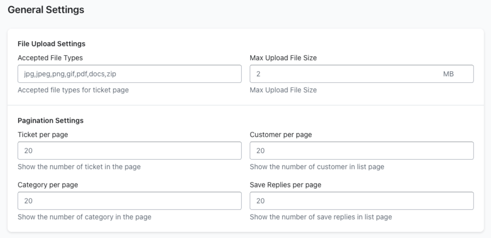 General Settings