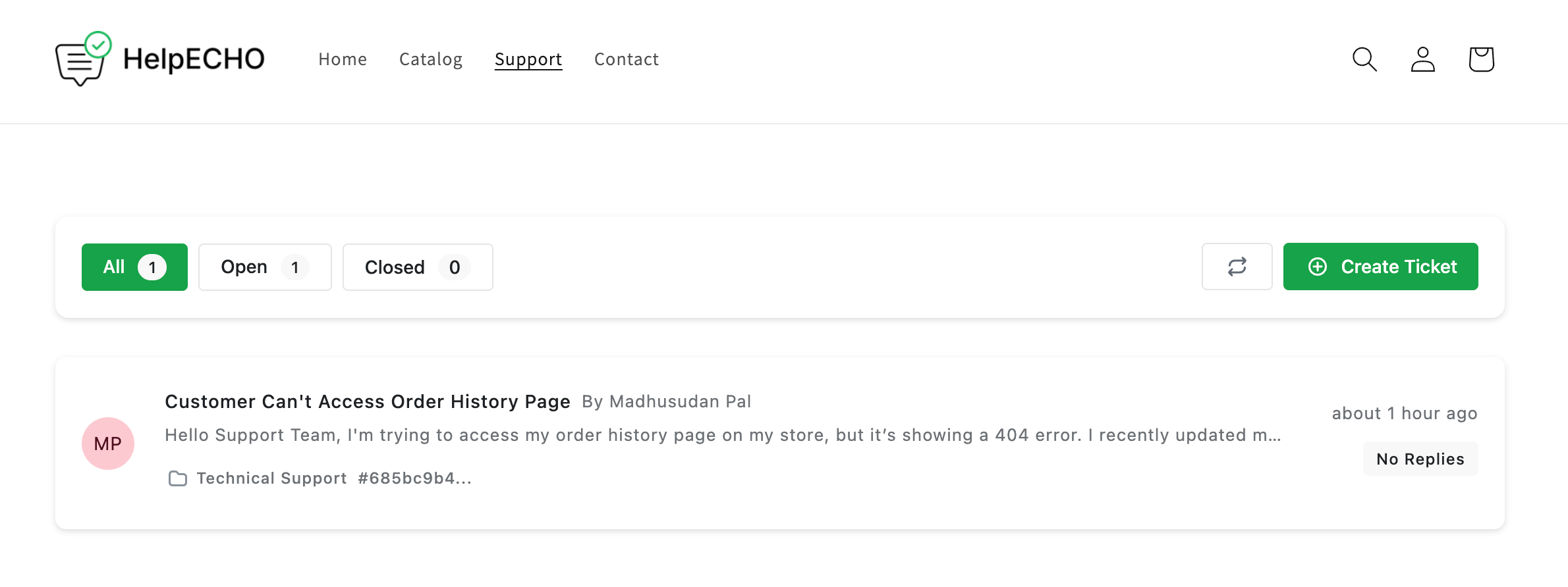 Support Ticket Dashboard