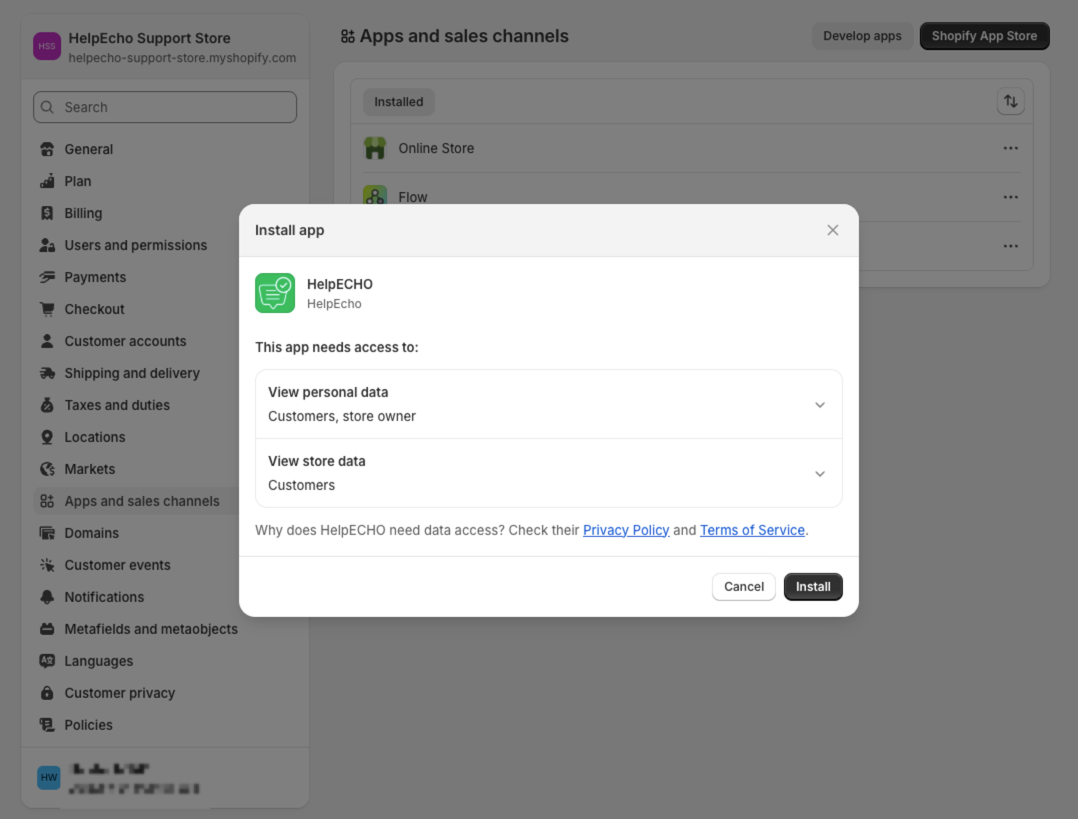 Confirm App Permissions